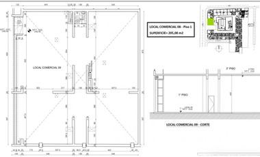 VENTA Local Comercial Nuevo de : 206,73 m2, Metro Franklin, Santiago