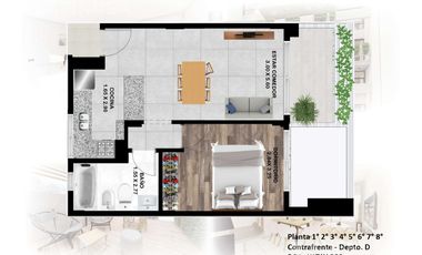 Departamento de dos ambientes en venta- Moron Sur