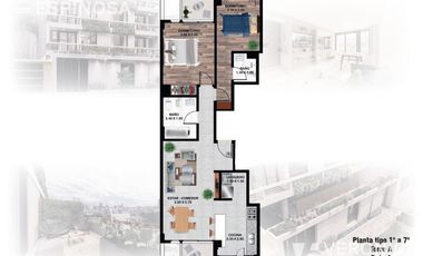 Departamento de dos ambientes en venta, Moron.