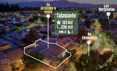Casa En Arriendo En Talagante - Se puede comprar