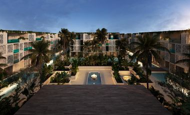 EN VENTA DEPARTAMENTO EN TULUM DE DOS HABITACIONES CON ALBERCA