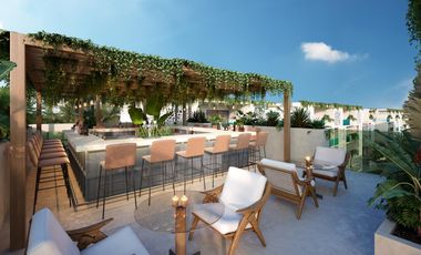 EN VENTA DEPARTAMENTO EN TULUM DE DOS HABITACIONES CON ALBERCA