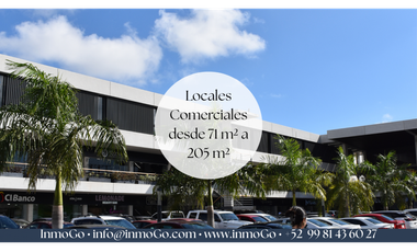 Renta Local Comercial Cancun Av Huayacan 205 m2 $500 m2