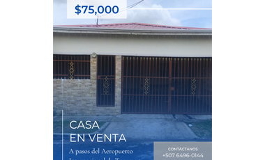 CASA EN VENTA CERCA DEL AEROPUERTO DE TOCUMEN