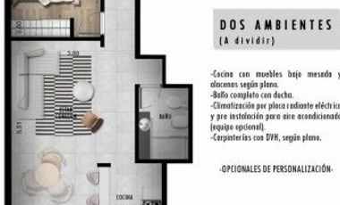 10 E/59 y 60-Deptos en pozo de 1 dormitorio en. Zona de universidades.