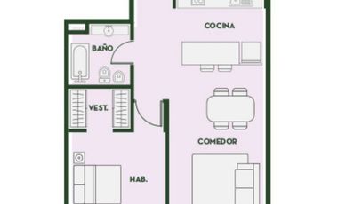 Departamento en Venta a estrenar en  Canning Park  2 Amb Frente St Thomas