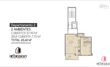 Departamento Premium 2AMB en Los Troncos (67m2)