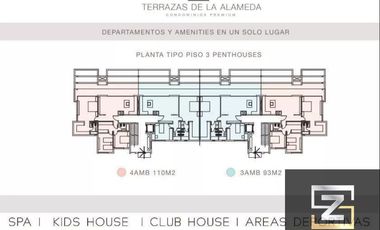 Departamento 3 Ambientes Terrazas De La Alameda