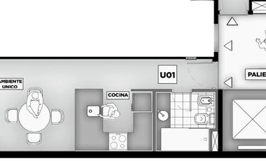 Monoambiente en VENTA c/blacón al FRENTE- calle Dorrego al 1400, Centro, Rosario
