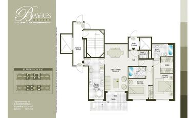 EDIF.BAYRES 3 AMB 103Mts  2 DORM. COCH. -  PUERTO MADERO
