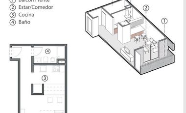 Departamento Monoambiente Venta Merlo