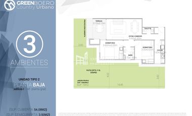 Departamento en venta de 3 ambientes en Belén de Escobar