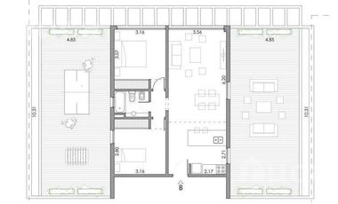 Departamento de 3 ambientes en venta de pozo - Beccar