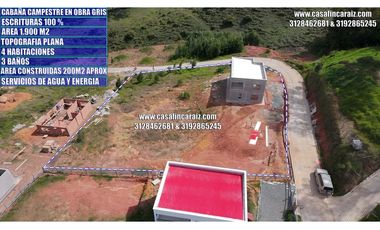finquita campestre en obra gris en condominio en marinilla 395millones