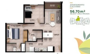 VENTA DE APARTAMENTO EN LA AV SUR