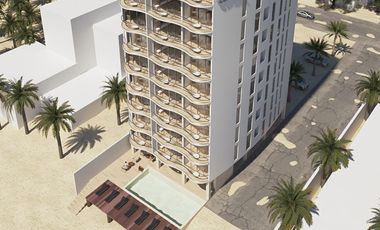 Departamento en venta de 3 recámaras frente a mar en Chicxulub