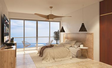 Departamento en venta de 3 recámaras frente a mar en Chicxulub