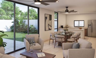 Casa en preventa de 4 Rec. en residencial Gran Bosco en Conkal, Yucatán.