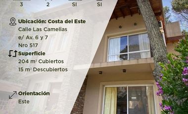 Calle Las Camelias e/ Av. 6 y 7 al 500 - Casa con tres dormitorios en Costa del Este