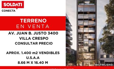 Terreno en venta - Juan B. Justo al 3400, Villa Crespo.