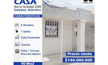 Se Vende Casa  / Barrio Soledad 2000, Soledad