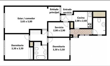 Departamento en venta, Barrio Norte, Palermo, 3 ambientes con baulera