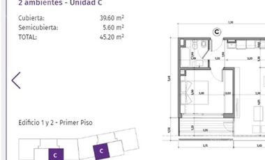 Alquiler Nuevo Quilmes Residencias-Departamento 2 Ambientes