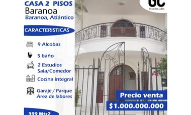 Se vende casa 2 pisos - Baranoa, Atlantico