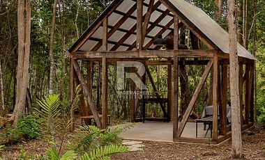 TINY HOUSE AMOBLADA EN PARCELA CON HERMOSO BOSQUE NATIVO