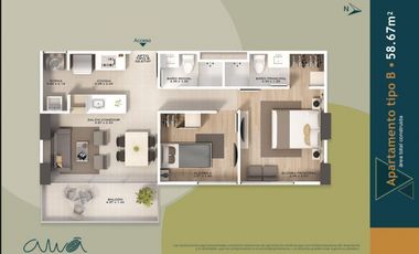 Venta apartamento en cesión de derechos Awá Sabaneta
