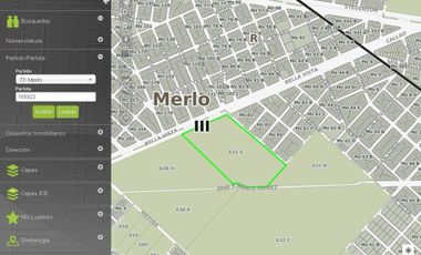 Venta de lote terreno hectáreas en Merlo