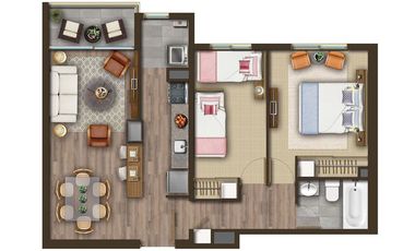 Departamento en Arriendo en Avenida Cuarta Terraza 1860 - Alta Vista 3