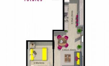 1 dormitorio Barrio Norte