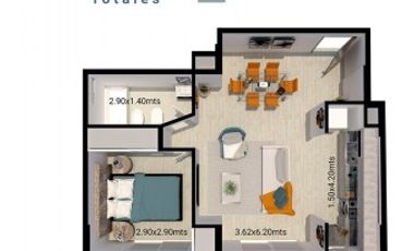 1 dormitorio Frente a estrenar