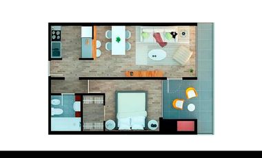 Departamento de 1 dormitorio próximo de la guardería náutica