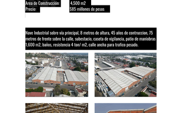 Naves Industriales en venta en Tlalnepantla de Baz, Puerto Escondido