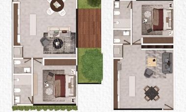 Departamento en Tabalta Temozon Modelo Terraza