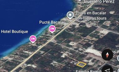 SE VENDE TERRENO EN BACALAR, CERCA DE LA LAGUNA Y CARRETERA FEDERAL