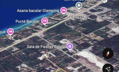 SE VENDE TERRENO EN BACALAR, CERCA DE LA LAGUNA Y CARRETERA FEDERAL