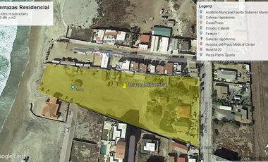 Terreno frente al mar Rosarito Centro