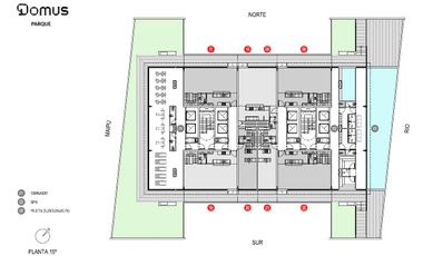Venta 3 ambientes en piso alto. Domus Parque. Multiamenities. Gran parque