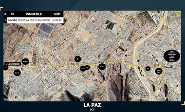 VIC.INM188 Terreno Comercial en Renta a la salida de La Paz - Los Cabos, frente a vialidad principal doble acceso.