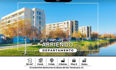 Amplio departamento 3D en Brisas del Sol