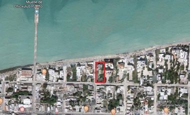 RENTA DE TERRENO EN ESQUINA , FRENTE AL MAR DE CHICXULUB PUERTO, PROGRESO