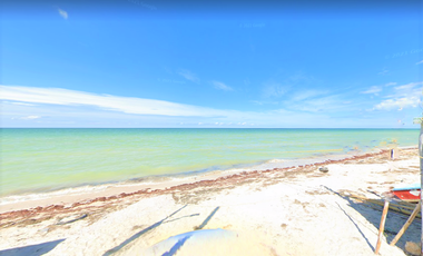 RENTA DE TERRENO EN ESQUINA , FRENTE AL MAR DE CHICXULUB PUERTO, PROGRESO