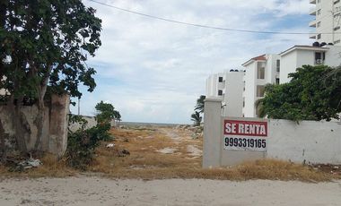 RENTA DE TERRENO EN ESQUINA , FRENTE AL MAR DE CHICXULUB PUERTO, PROGRESO