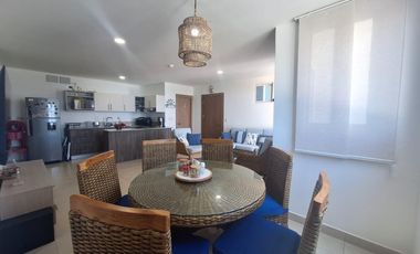 Departamento en Alquiler,3 dorm, amoblado- sector Mansito,Punta Blanca