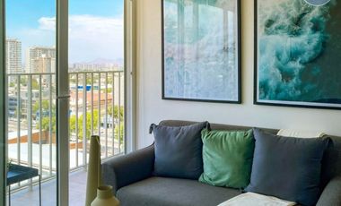 Arriendo Moderno Departamento, 2 dormitorios 1 baño, Ñuñoa.