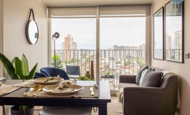 Arriendo Moderno Departamento, 2 dormitorios 1 baño, Ñuñoa.
