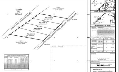 Terreno frente al mar en Champotón Campeche, 100 ML,  listo para escriturar